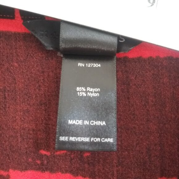 Ali Miles women's size M red and black artsy blouse - Picture 15 of 16